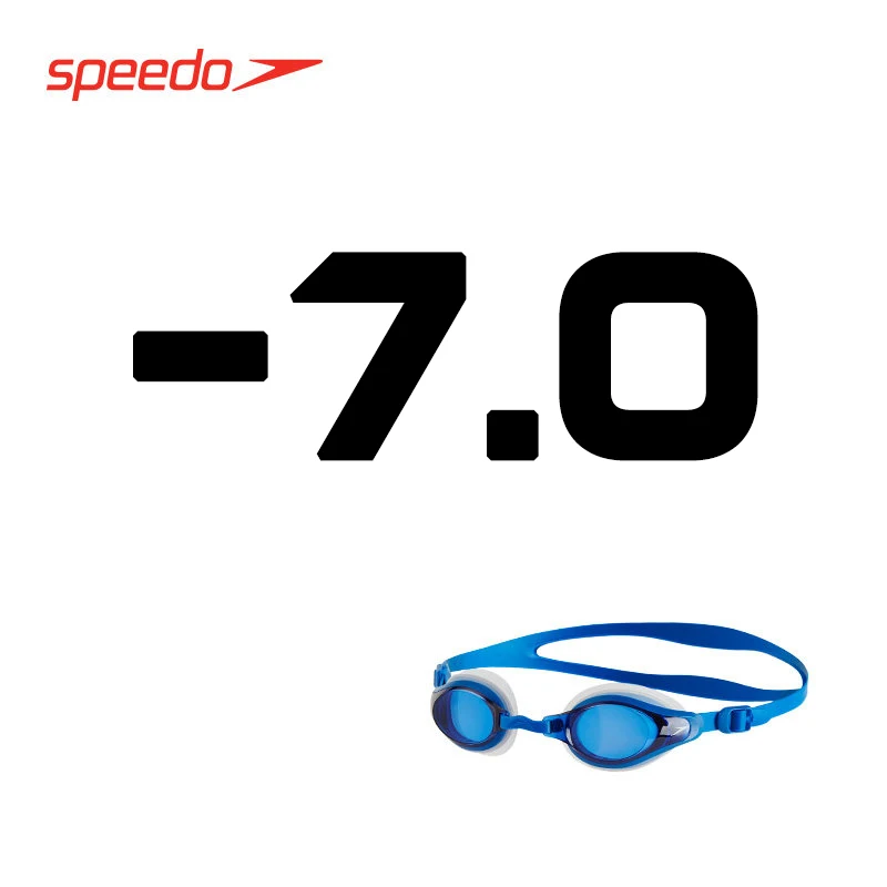 Очки для плавания Speedo, близорукость, очки для плавания, оптические очки, пульс, водонепроницаемые очки для плавания для мужчин и женщин, 150~ 800 градусов - Цвет: Blue -7.0 Degree
