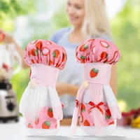 zerolife strawberry chef hat faceless doll home decoration 2021 christmas party bedroom living room desktop ornament kid gift