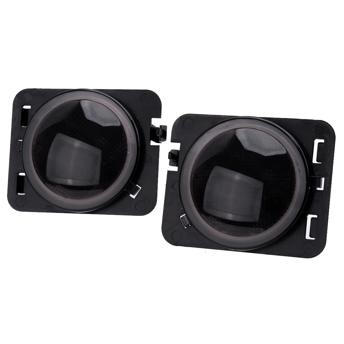 

2 предмета в комплекте 9-16V автомобильное колесо для бровей Копченый светодиодный, боковой, габаритный фонарь подходит для Jeep Wrangler JK 2007 2008 2009 ...