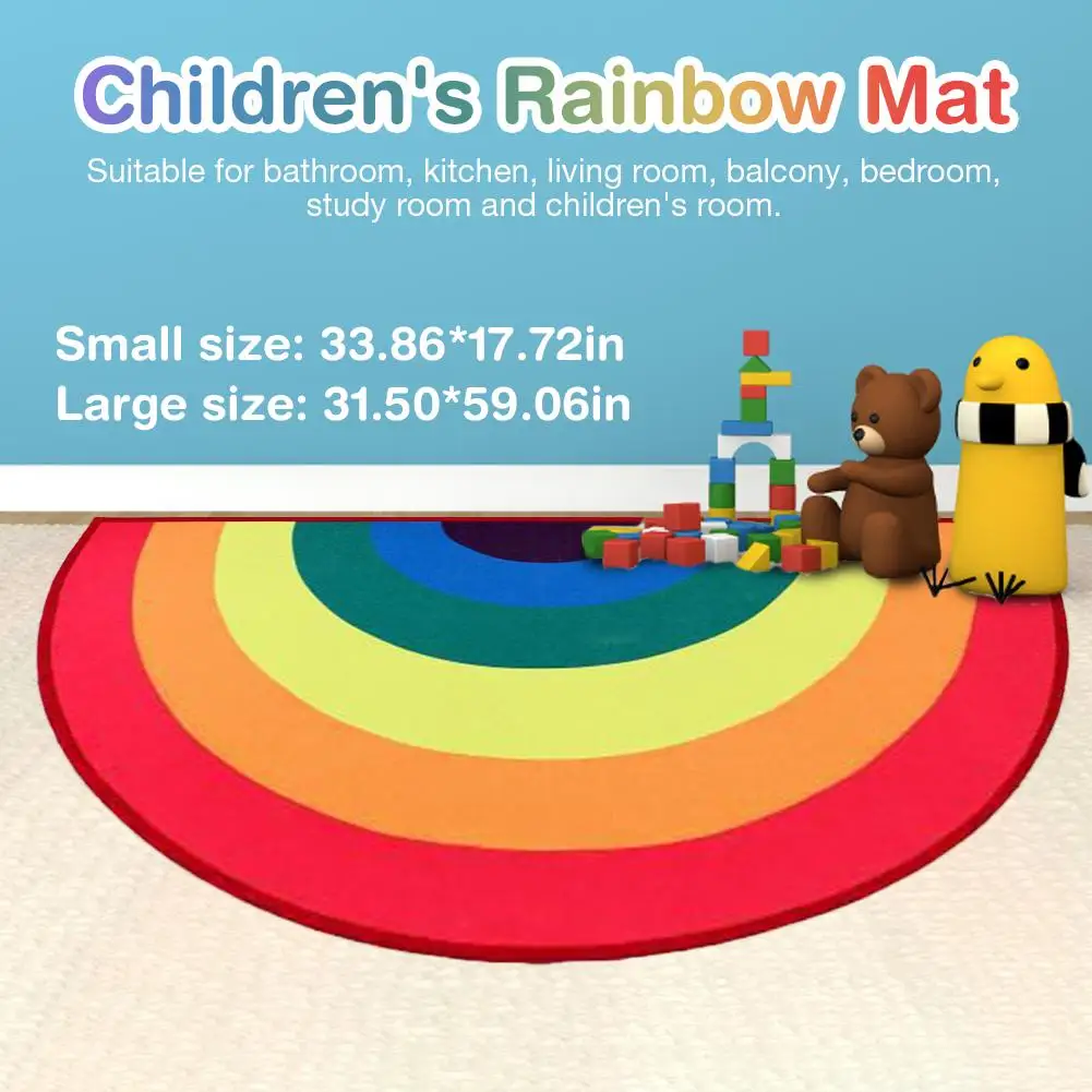 Accesorios de fotograf&iacute;a para beb&eacute;s, Alfombra de viento, fruta, Arco Iris, alfombrilla para pie, alfombrilla para puerta, alfombra decorativa para habitaci&oacute;n de ni&ntilde;os-5
