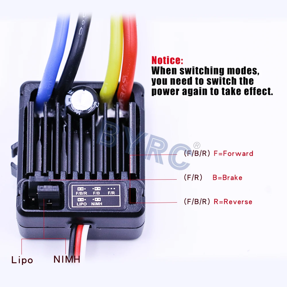 Щеточный электронный контроллер скорости HobbyWing quirun 1060 RTR 60A ESC для 1:10 RC машина HSP