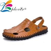 2020 new men sandals classics men shoes split leather sandalias summer shoes for men beach slippers chaussure homme plus size 48