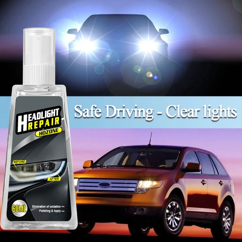 

New 30/60ml Car Headlight Repair Coating Solution Repair Kit Oxidation Rearview Coating Headlight Polishing Anti-scratch Liquid