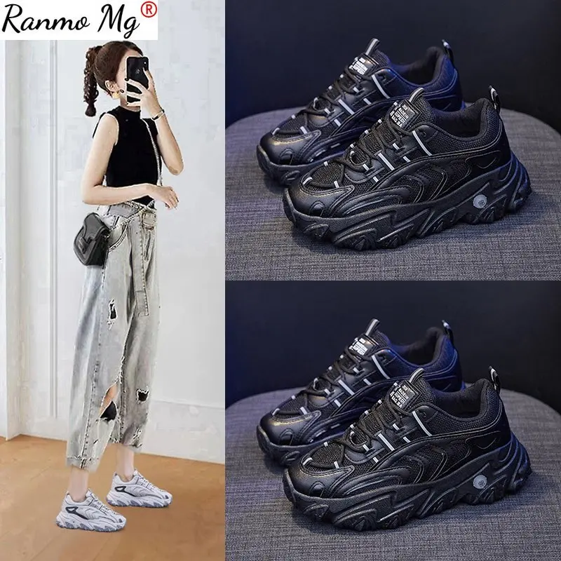 

Women's Platform Sneakers Women Shoes Casual Sport Chunky Shoes 2021 Fashion Vulcanized Tennis Female Chaussures Basket Femme