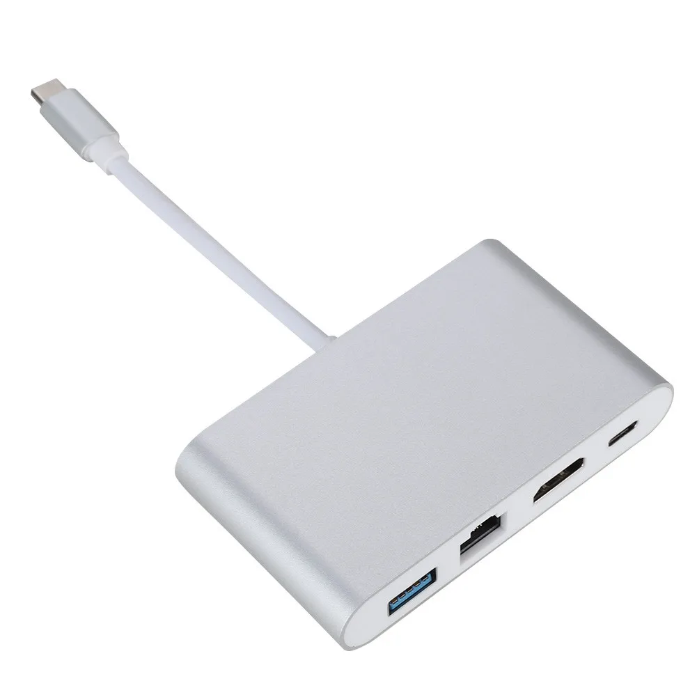 Новый концентратор USB 3.0 Type-C для HDMI 4K + RJ45 Gigabit Ethernet 3 1 | Компьютеры и офис