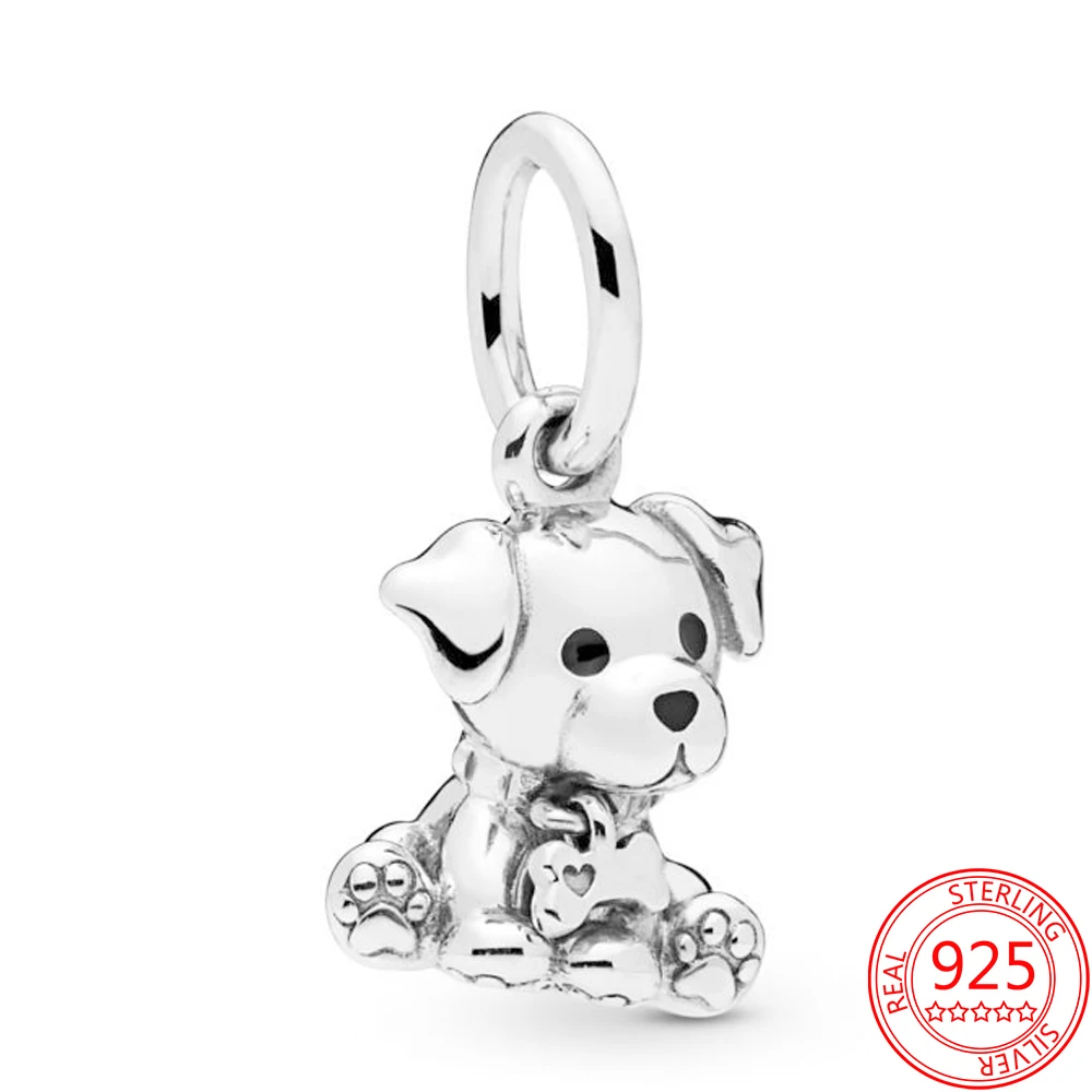 

Браслет из серебра 925 пробы с черной эмалью, подходит для браслета Pandora