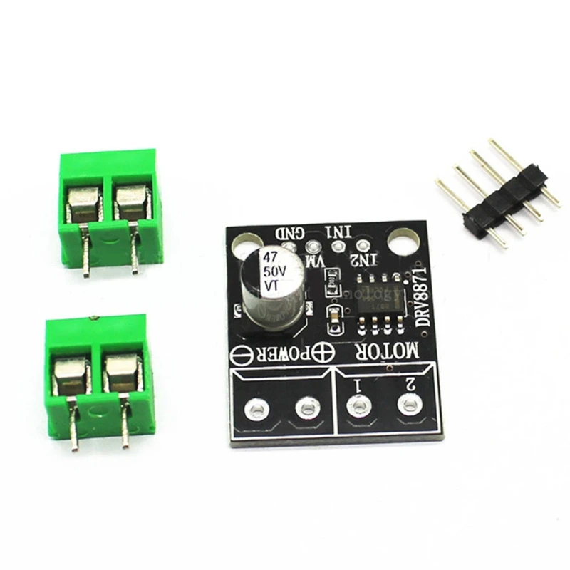 

DRV8871 PWM H-Bridge Brushed DC Motor Driver Module 6.5-45V Undervoltage Overcurrent Thermal Protection for arduino P82C