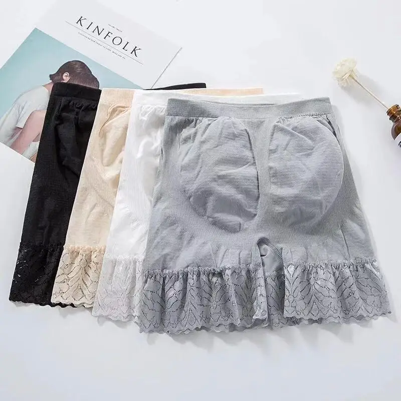 

Close Fitting Shorts Women's Summer Anti Light Sexy Abdomen Slim Traceless 3-point Comfortable Shorts Women Solid Elastic Waist