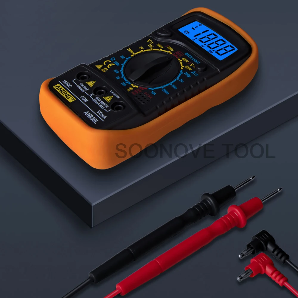 ANENG AN830L портативный Высокоточный Ручной цифровой дисплей мультиметр с ЖК