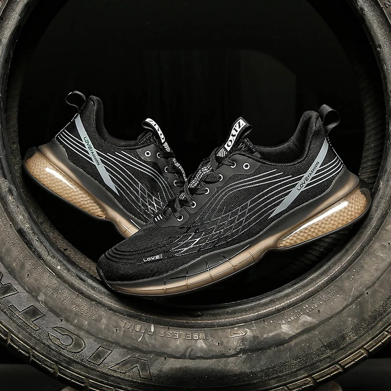 

New 2021 crystal air cushion men's shoes London flying ice silk casual men's running shoes