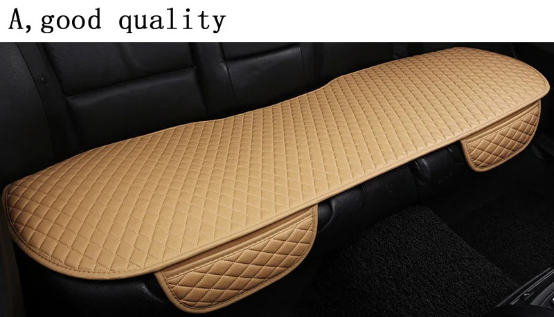 Beige rear Абсолютно новые легкие в очистке не перемещающиеся подушки для автомобильных сидений, универсальные водонепроницаемые чехлы для сидений из искусственной кожи, подходят для большинства автомобилей - Название цвета: Beige rear