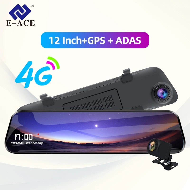 E ACE D14 Dvr Android 4G потоковое зеркало заднего вида навигация ADAS Автомобильная камера 12