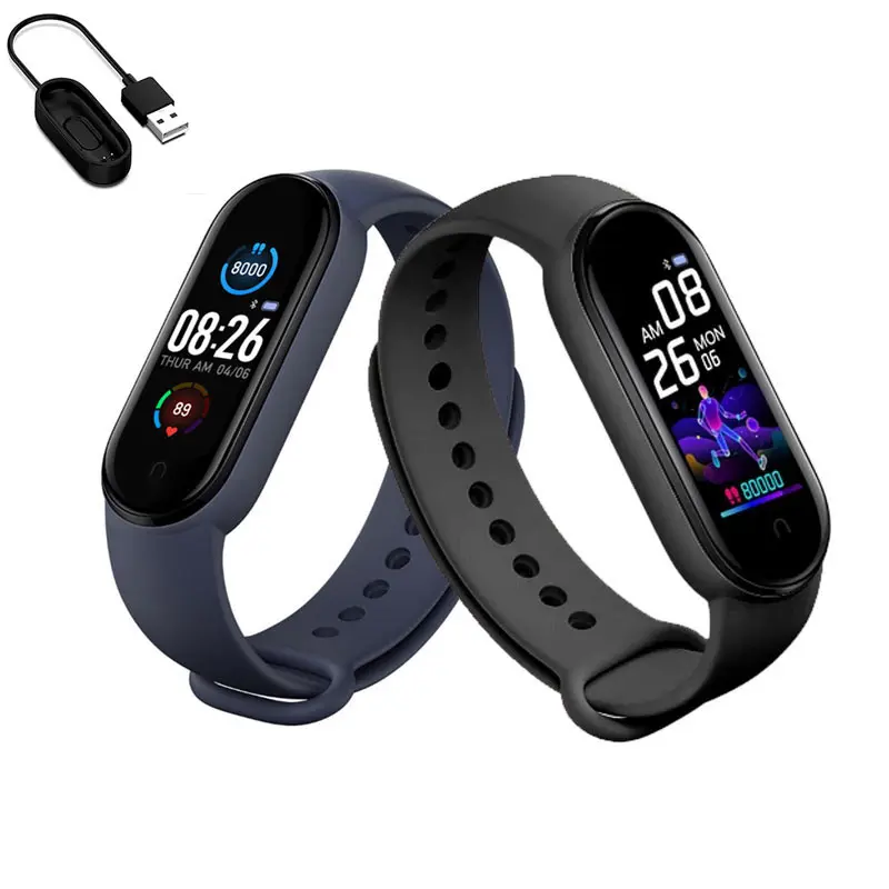 

Smartwatch deportivo para hombre y mujer, reloj inteligente M5 con monitor de ritmo cardiaco, detector de presi arterial, idea
