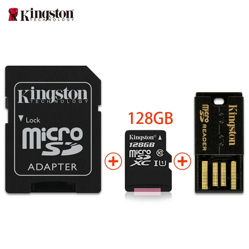 Карта памяти kingston, 8 ГБ, 16 ГБ, 32 ГБ, 128 ГБ, 64 ГБ, Micro sd карта, класс 10, флэш-карта памяти, Microsd TF/sd карта, адаптер/кардридер