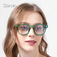 fashion round blue light blocking glasses women men clear lens rivets glasses frame optical spectacle goggles female eyeglass