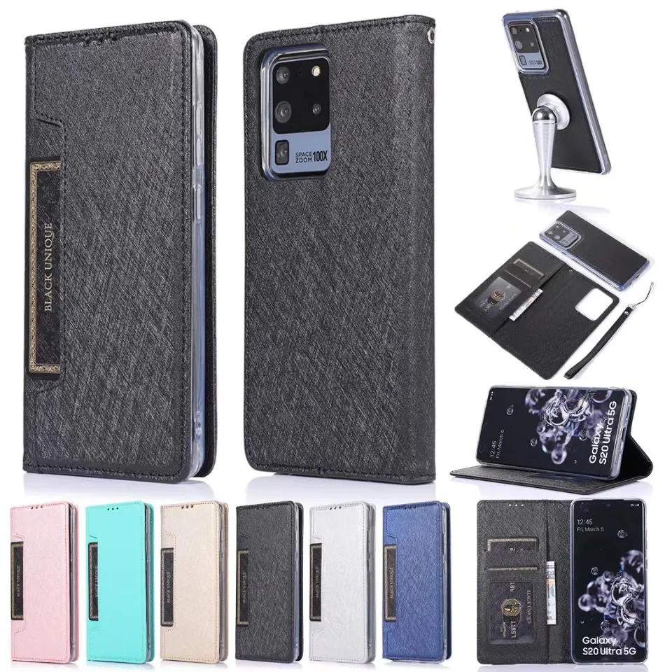 Съемный кожаный чехол для Samsung Galaxy S20 Ultra S10 Note 10 Plus 9 8 S10e S9 S8 S7 Edge Магнитный кошелек