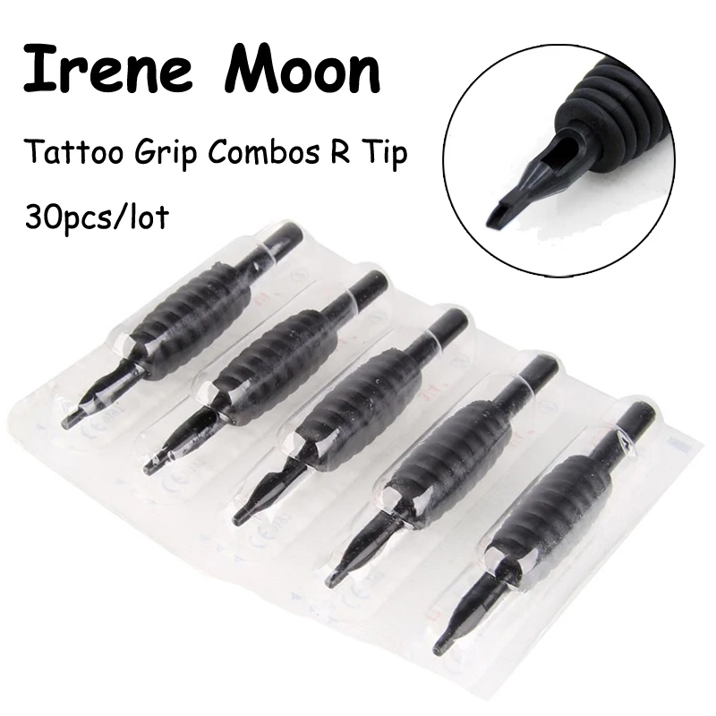 30 шт. R иглы татуировки стерильные трубка рукоятки одноразовые Насадка RL/RS
