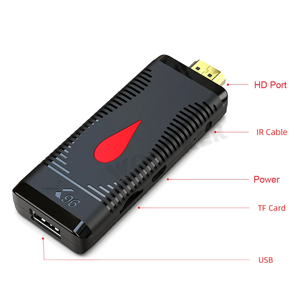 1080P HD Media Player 4K TV Stick X96 S400 Allwinner H313 Quad Core 2GB RAM 16GB ROM 2.4G Wifi Android 10.0 Smart Box New | Электроника