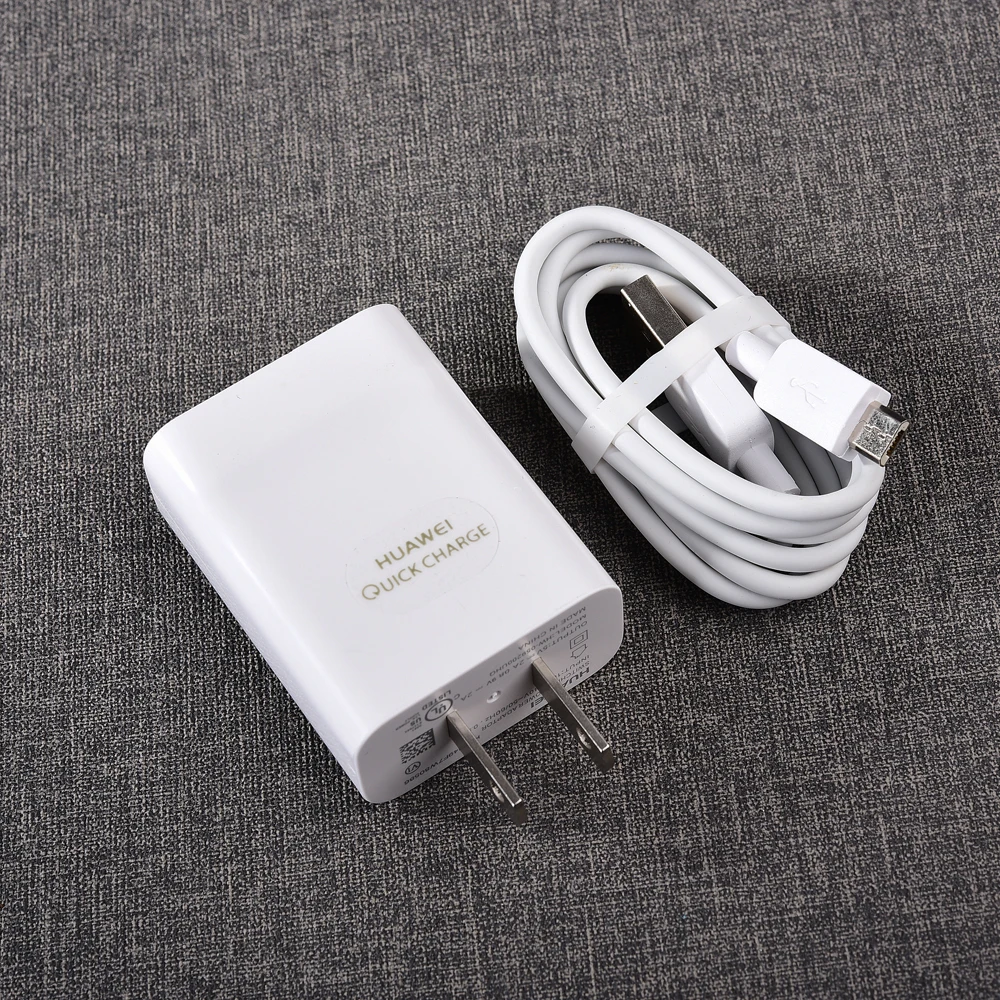 Оригинальное зарядное устройство Huawei Mate 10 Lite 9V2A и кабель micro usb для Honor 8x 7x 9i y5 y6 y7 y9