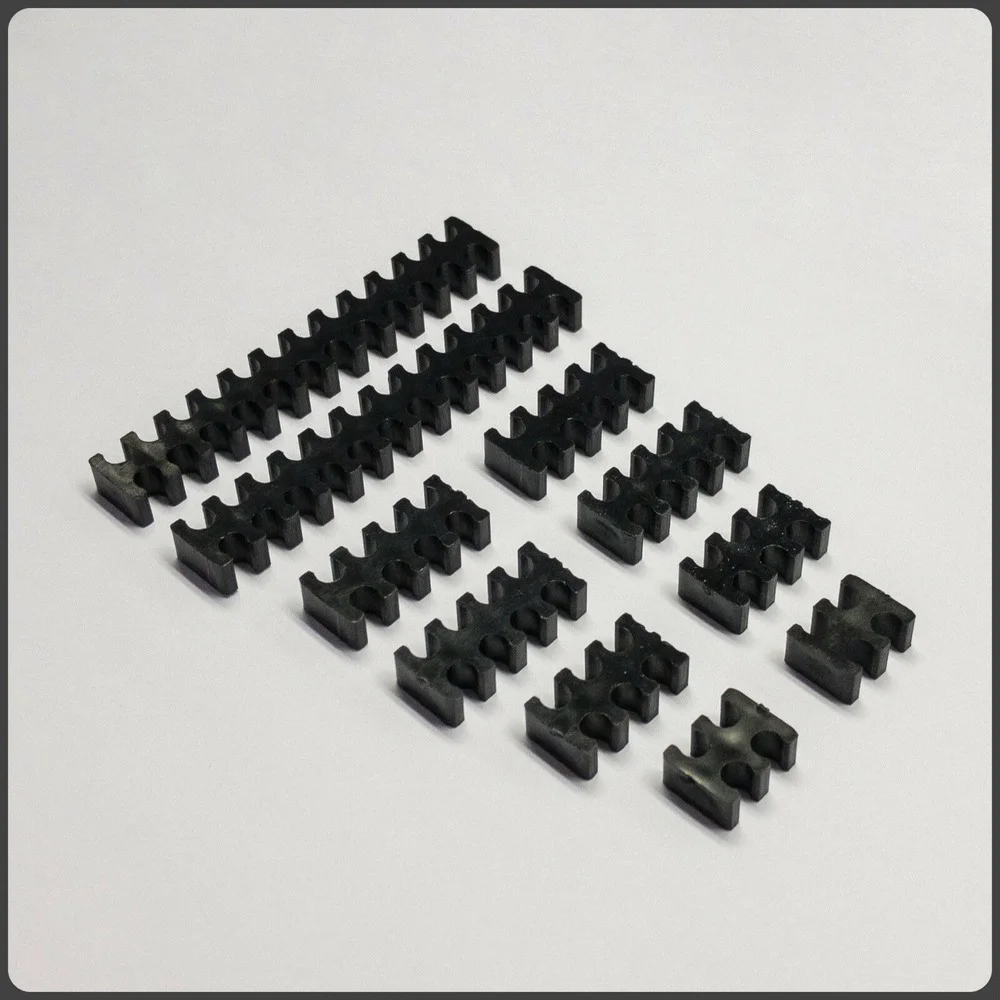 10pcs Black Open Cable Comb Set For 3mm Sleeved Cable