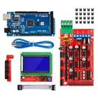 1комплект, запчасти для 3D-принтера Mega 2560 R3 Mega2560 REV3 + контроллер RAMPS 1,4 + RAMPS1.4 LCD 12864 LCD для Arduino Kit