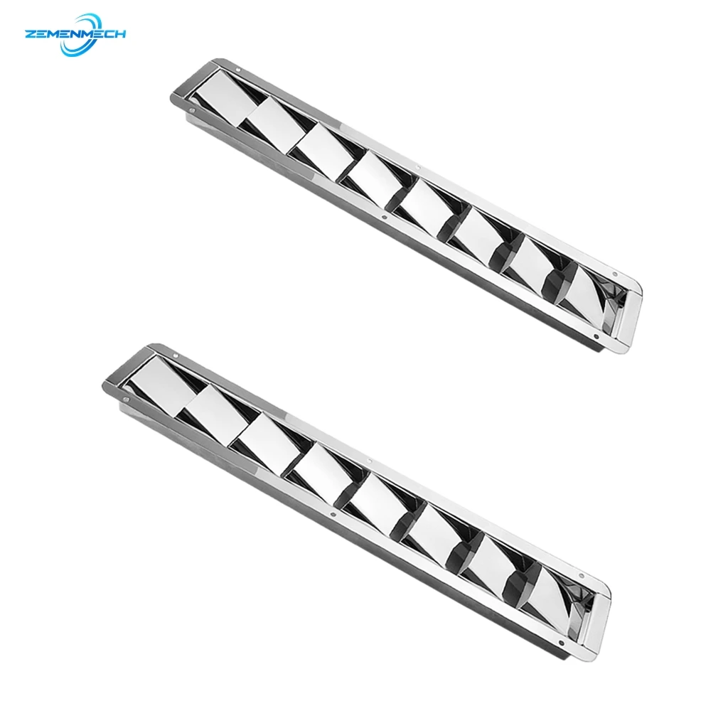 

2PCS 8 Slots Stainless Steel 304 Boat Marine Air Louver Vent Grille Ventilation Louvered Ventilator Grill Cover House Boat Yacht