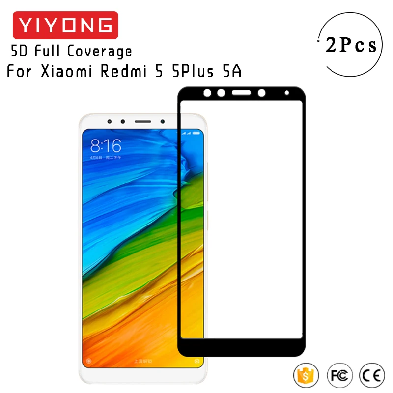 Стекло YIYONG 9D с полным покрытием для Xiaomi Redmi 5 Plus закаленное стекло 5A защитная