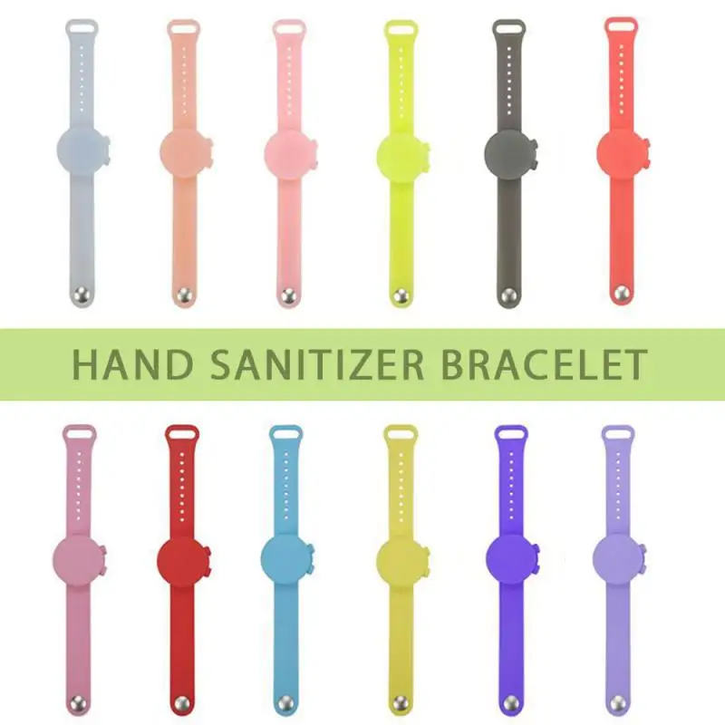 

Silicone Wristband Hand Sanitizer Bracelet Disinfectant Sanitizer Dispenser Biosafetyband Outdoor Kids Portable Soap Dispenser
