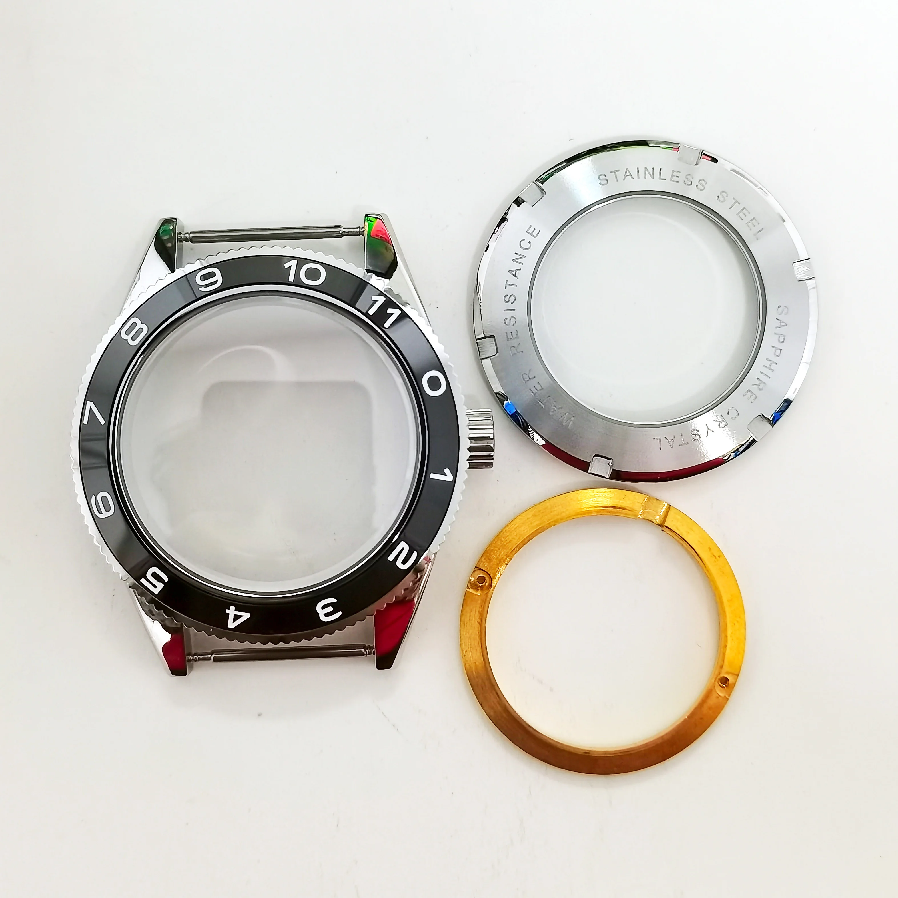 

New Watch Cases For Man Fit Automatic Movement Miyota 8215 ST16 Eta2836 2824 Stainless Steel Ceramic Ring Mouth