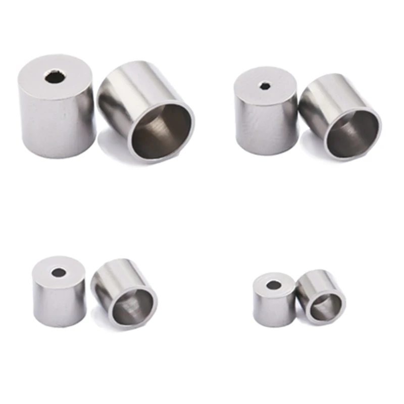 Зажимные колпачки для шнура из нержавеющей стали кожаных веревок 6 мм Концевики