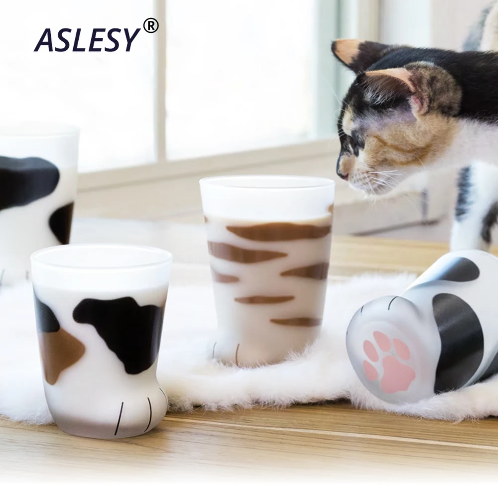 Кошачий коготь чашки Кофе кружка матовый Стекло стакан посуда для завтрака