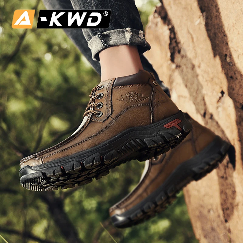 Модные высокие кроссовки Man Werk Schoenen кожаные ботинки мужские натуральная Уличная