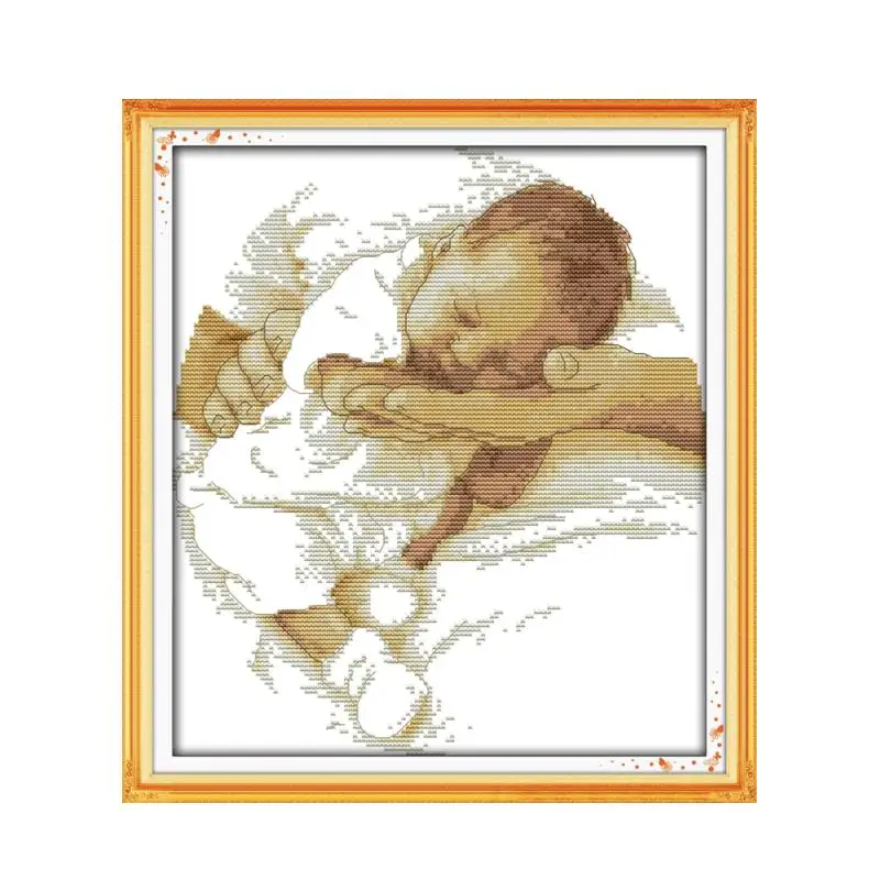 Набор для вышивки крестиком baby mother 18ct 14ct 11ct, холст с принтом, хлопковая нить, вышивка, сделай сам, игла ручной работы - изображение