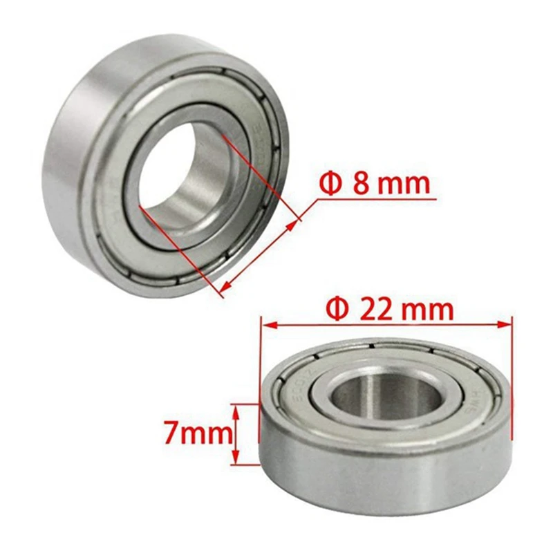 

80Pcs 608ZZ Bearing 8X22X7 mm ABEC-5 Skate Stroller Miniature 608 ZZ Ball Bearings 608Z 608 2Z Bearing