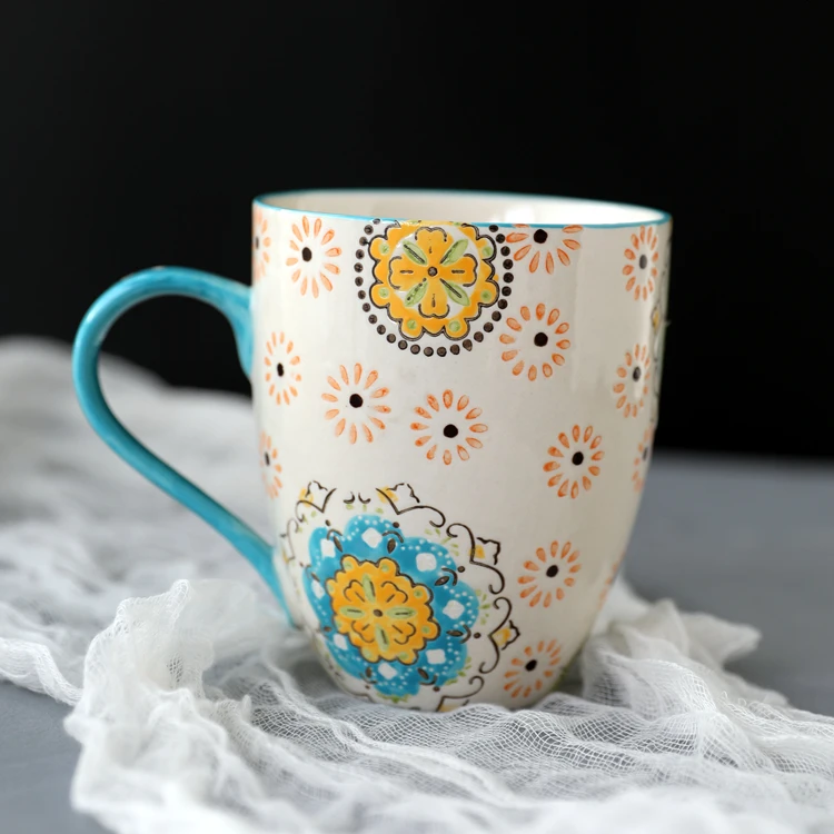 Чашка для эспрессо ручная роспись традиционная чашка чая с павлином фарфоровая