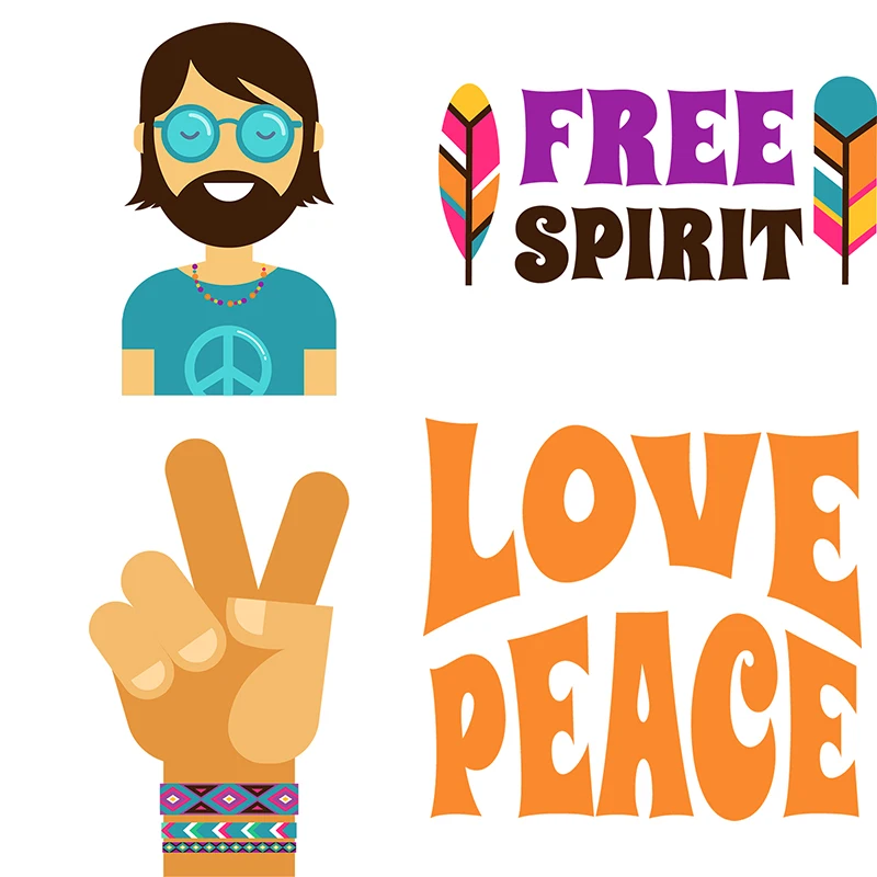 

Three Ratels CH13 Hippie style Funny cartoon stickers for car bike motorcycle wall stickers home decoration