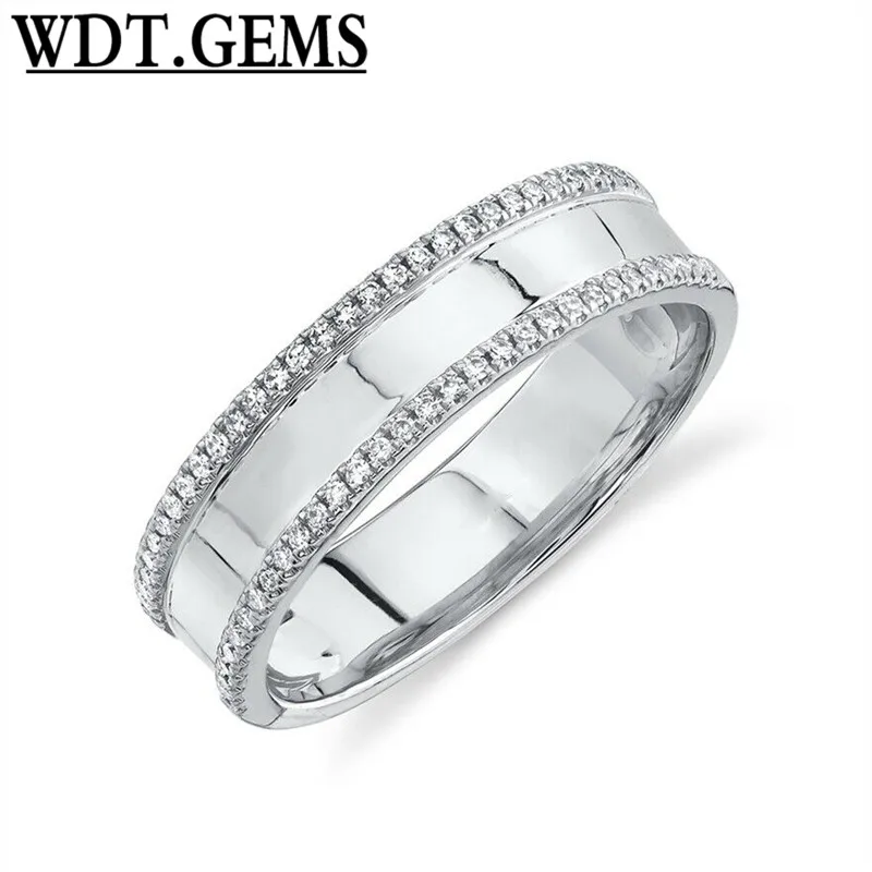 

Womens 10K White Gold Diamond Band Ring Wedding Anniversary Round