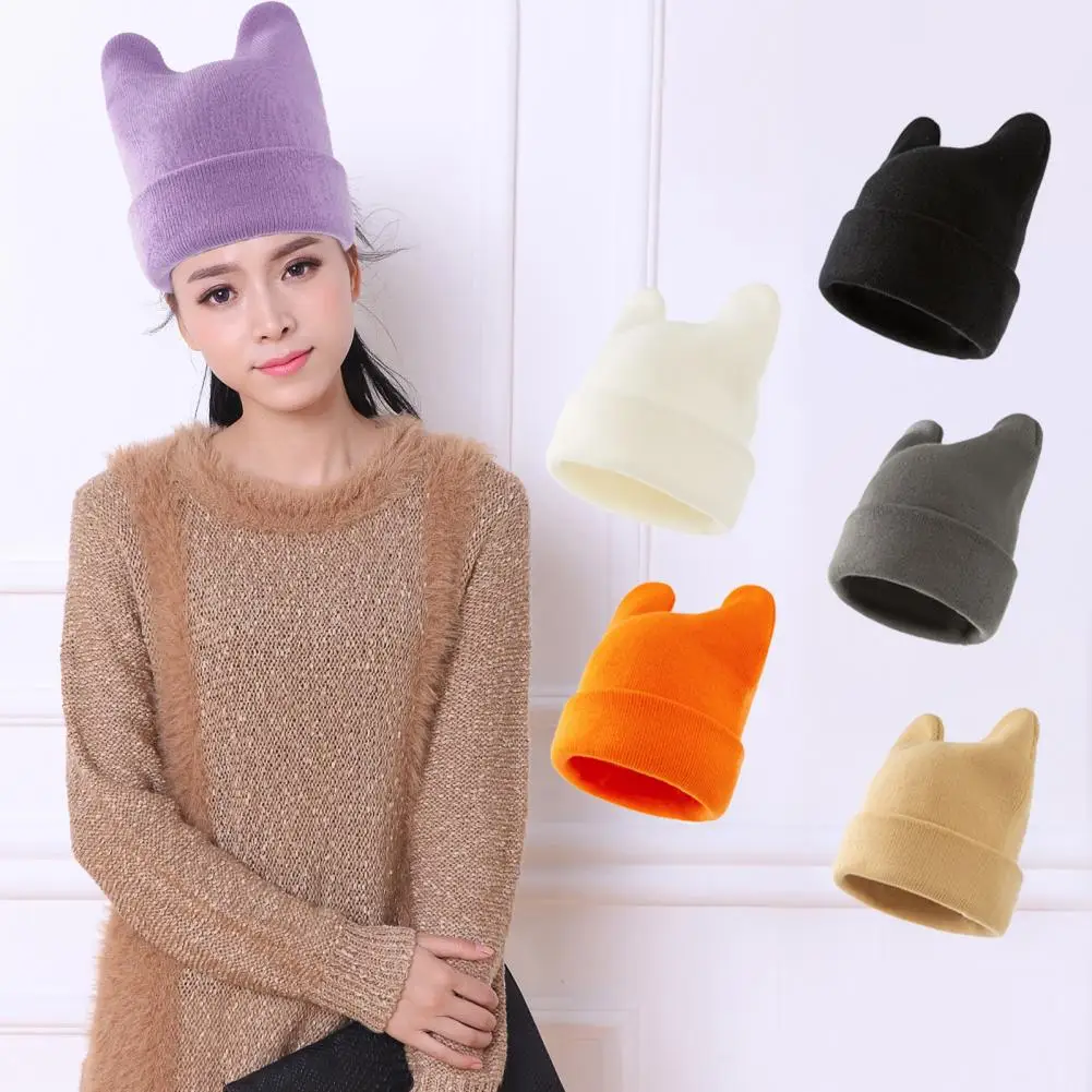 

Warmer Bonnet Beanies Winter Cap Classic Stretchy Warm Cap Knitted Beanies Practical Knitted Winter Hat Winter Hats for Woman