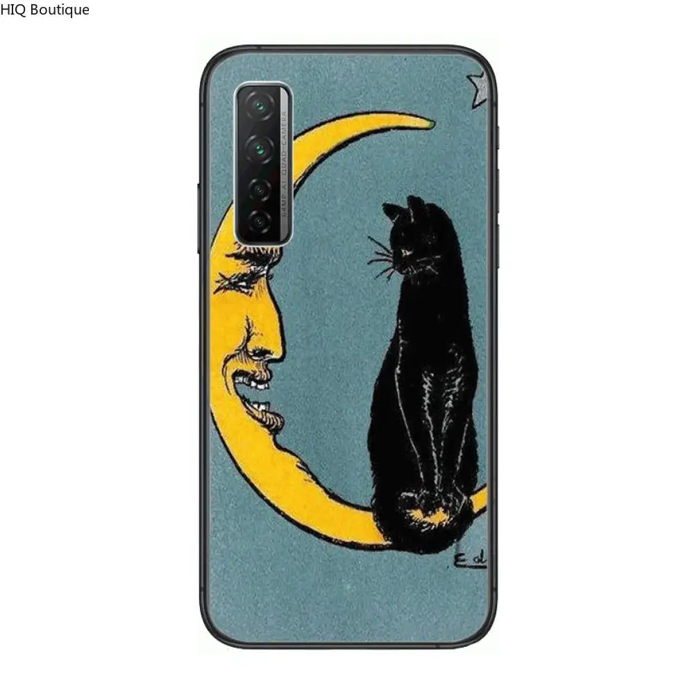 

Popular Sun Moon Phone Case For Huawei Nova 2 3 4 5 6 7 8 SE i E Pro Lite Black Etui Coque Painting Hoesjes comic fashion