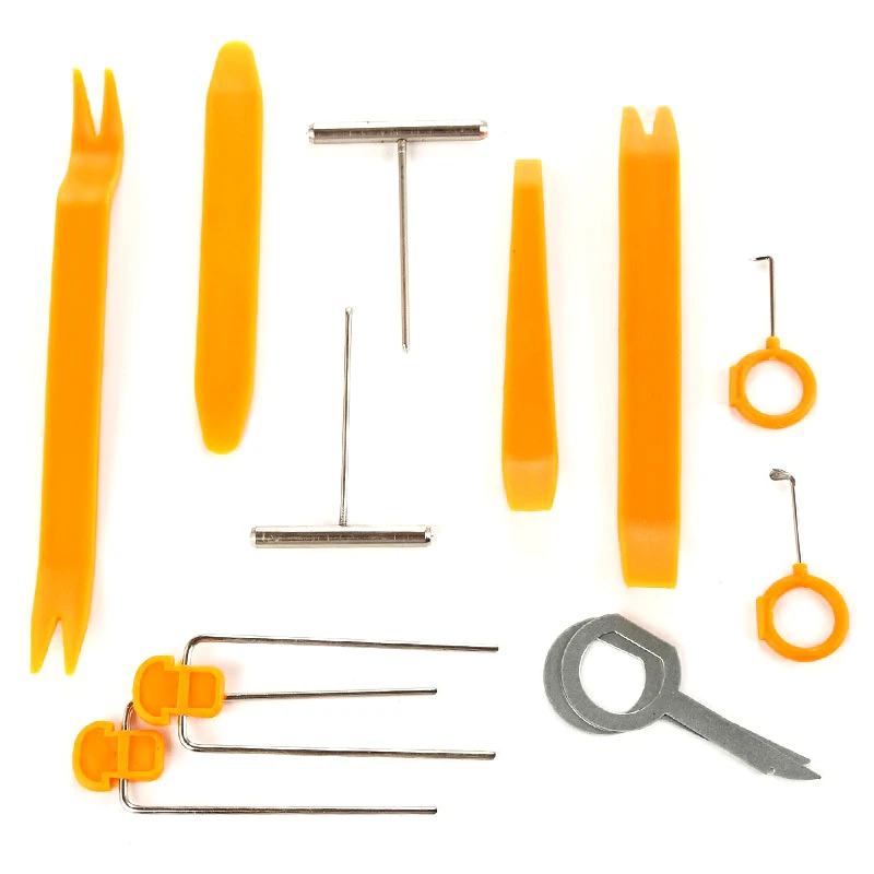 12 шт./компл. портативный пластиковый автомобильный Радио дверной зажим панель