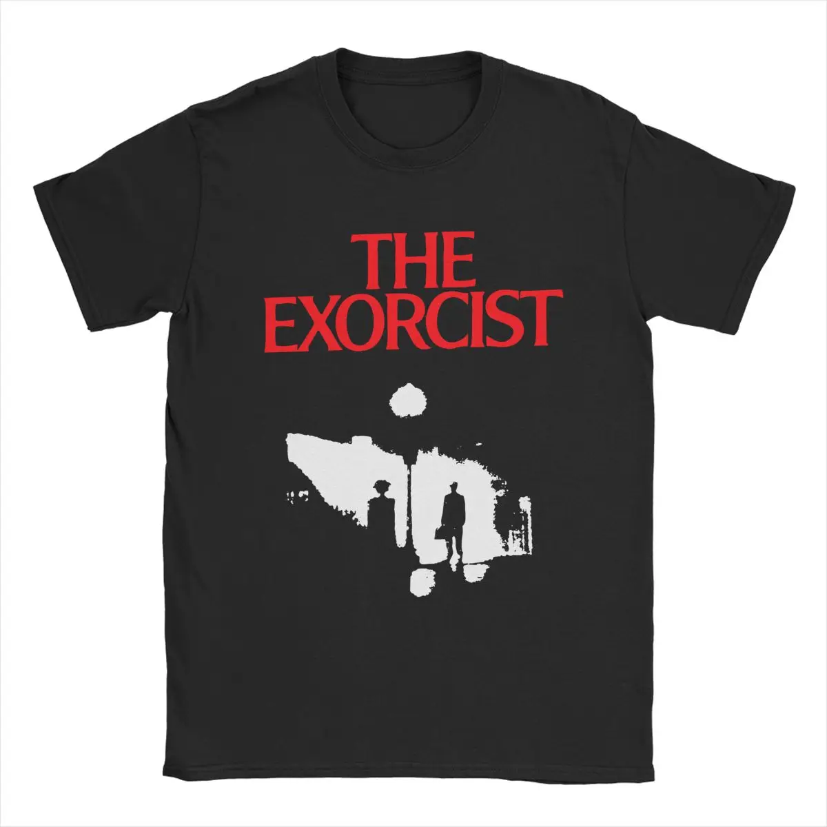 

Humor The Exorcist T-Shirts for Men Women Round Collar Cotton T Shirt Demonic Horror Movie Short Sleeve Tees New Arrival Clothes