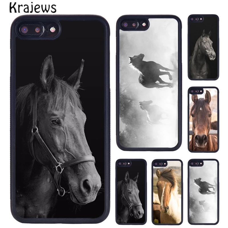 Krajews Beautiful HORSE PONY Animal Phone Case For iPhone 5 6S 7 8 Plus 11 12 13 Pro X XR XS Max Samsung Galaxy S6 S8 S9 S10
