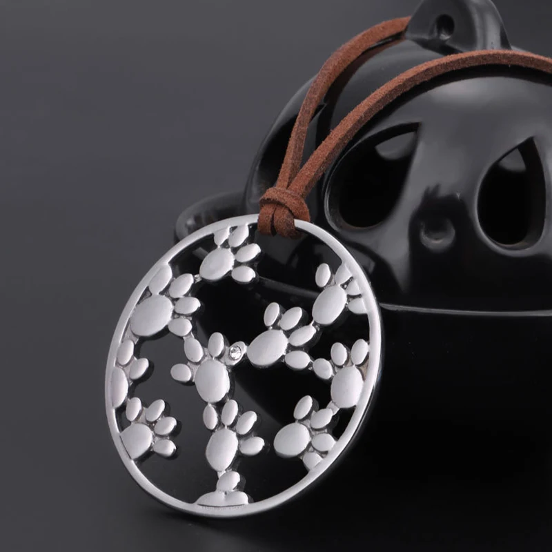 Новинка ювелирные изделия YIZIZAI ожерелье в виде лапы полых собак кошек медведей