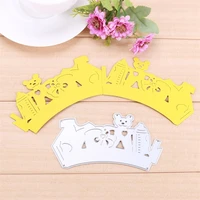 baby bear with milk bottle border metal cutting dies stencils joinable compassable border die cuts for card making new 2019