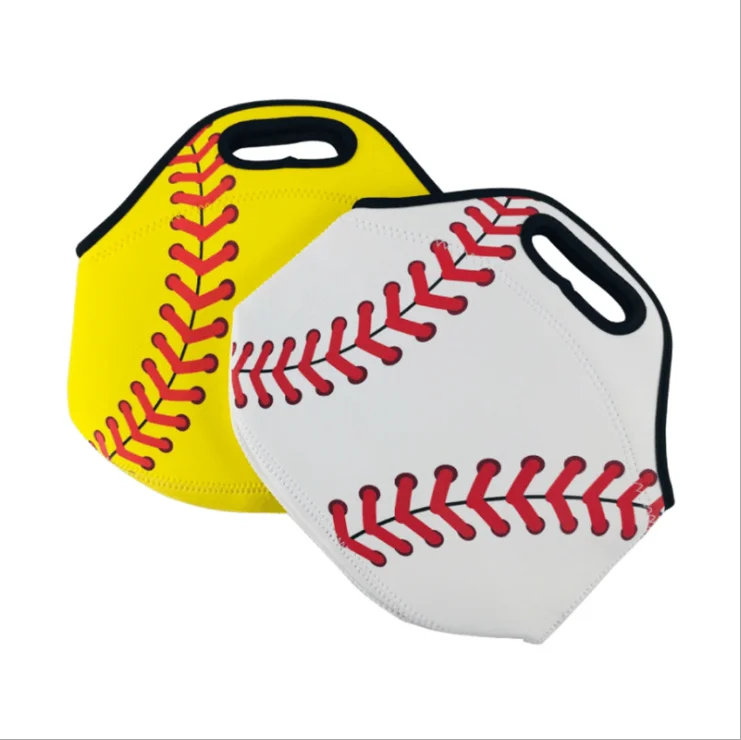

DOM Baseball/Softball Print Neoprene Lunch Bag Waterproof Picnic Bag Balence Food Temperature