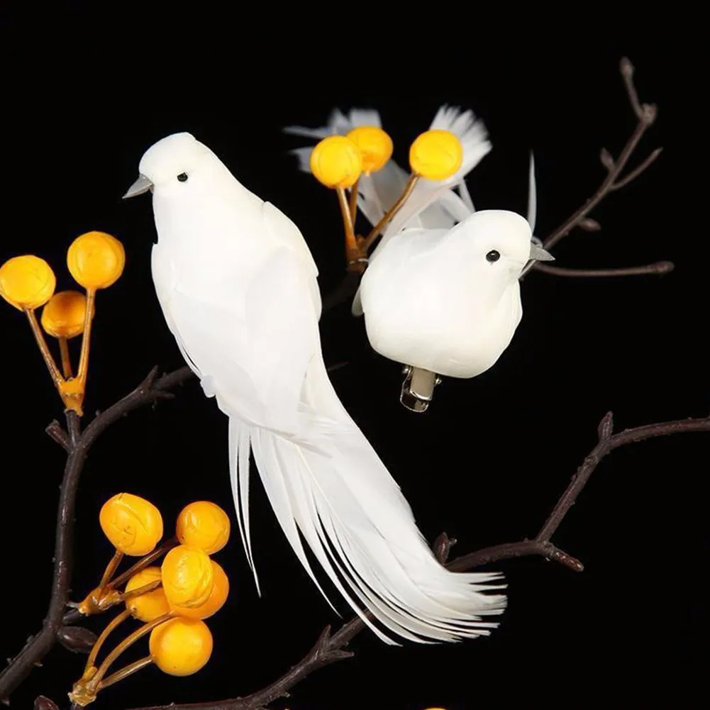 

12PCS Simulation Birds Artificial Foam Feather DIY Craft Garden Wedding Home Decor Photography Props Ornaments