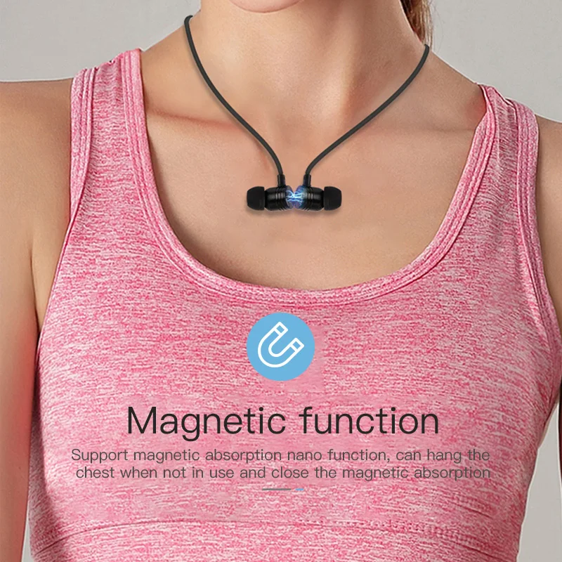 KUULAA, Bluetooth наушники, беспроводные наушники, шейные, спортивные, свободные руки, вкладыши, Bluetooth гарнитура для телефона, Fone de Ouvido