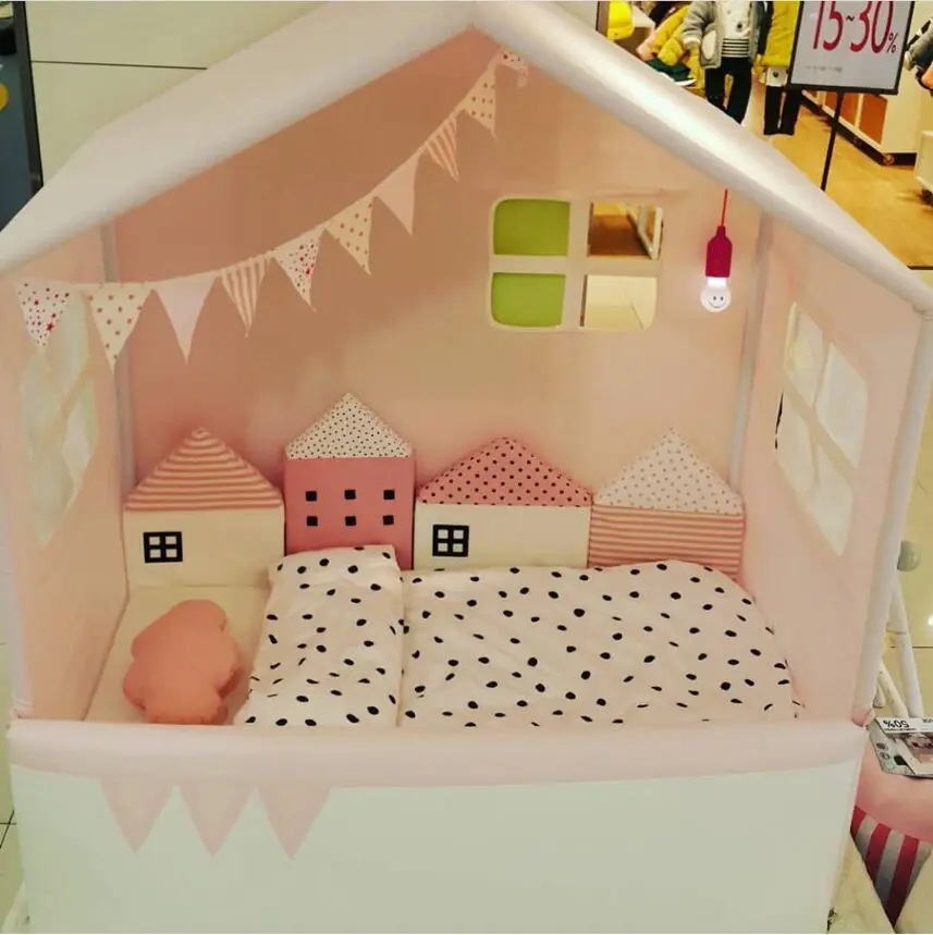 

Ins House Bed circumference infant room bed circumference Cotton Patchwork Cot Cushion Kid Infant Sleep Safe Room Decor