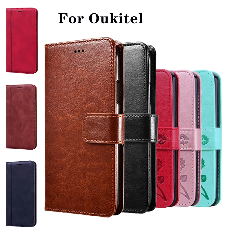

Phone Flip Case For Oukitel C21 Cover Premium Leather Wallet Book On Oukitel C 21 Case Funda Magnetic Card Bag