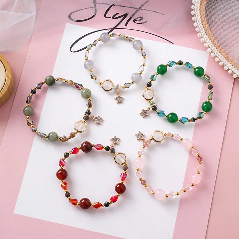 

Korean version of sweet girl heart ocean wind five-pointed star bracelet female bracelet for women jewelry for women Clothing